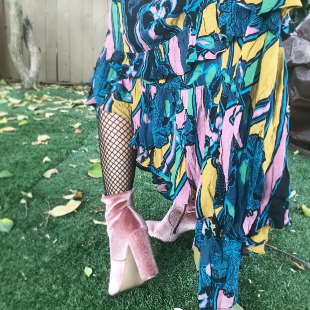 Free People Floral Maxi Skirt